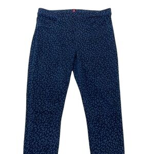 SPANX Jeggings Women's X Large Indigo Leopard Denim Skinny Pull On